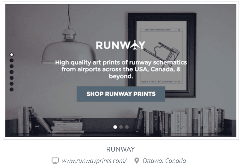 Runway Prints -verkkokaupan verkkotunnus