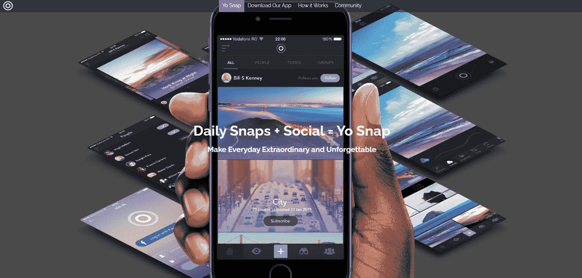 Plantilla instantánea de Strikingly