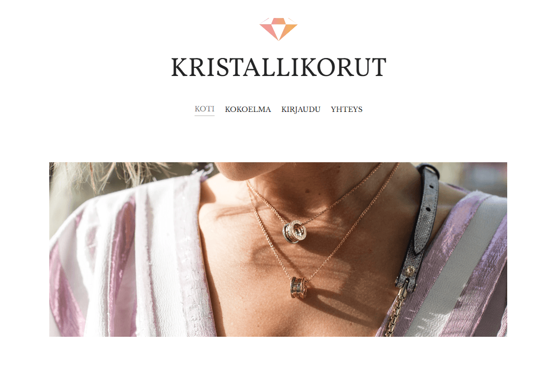 Crystal Online Boutique -mallipohja Strikinglyltä