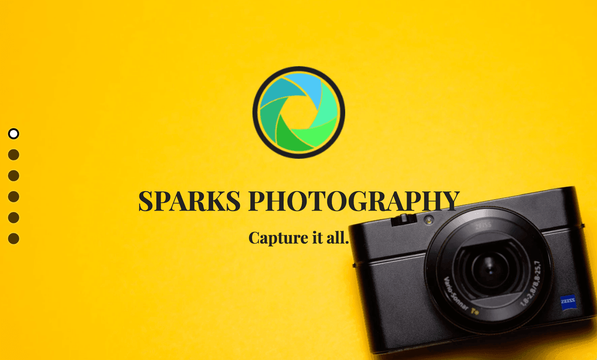 Szablon Sparks od Strikingly
