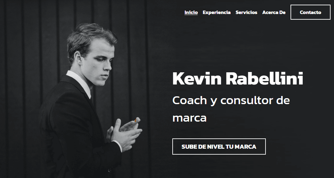 Plantilla de coach de marca de Strikingly