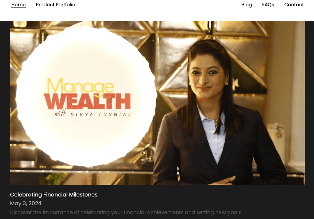 Beispiel für einen Finanzblog