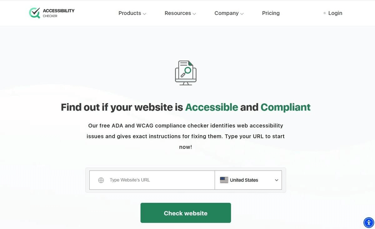 Imagen tomada del verificador de accesibilidad