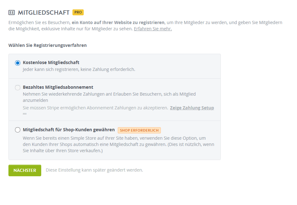 Auffallend gutes Mitgliedschaftsmerkmal