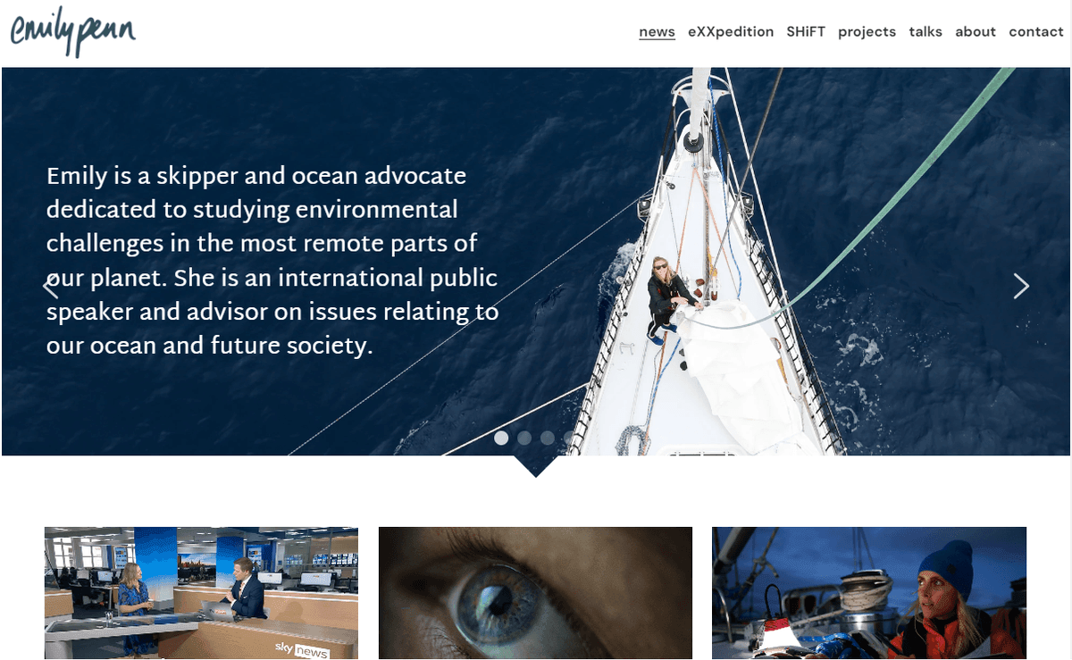 Sitio web de diseño de Emilio