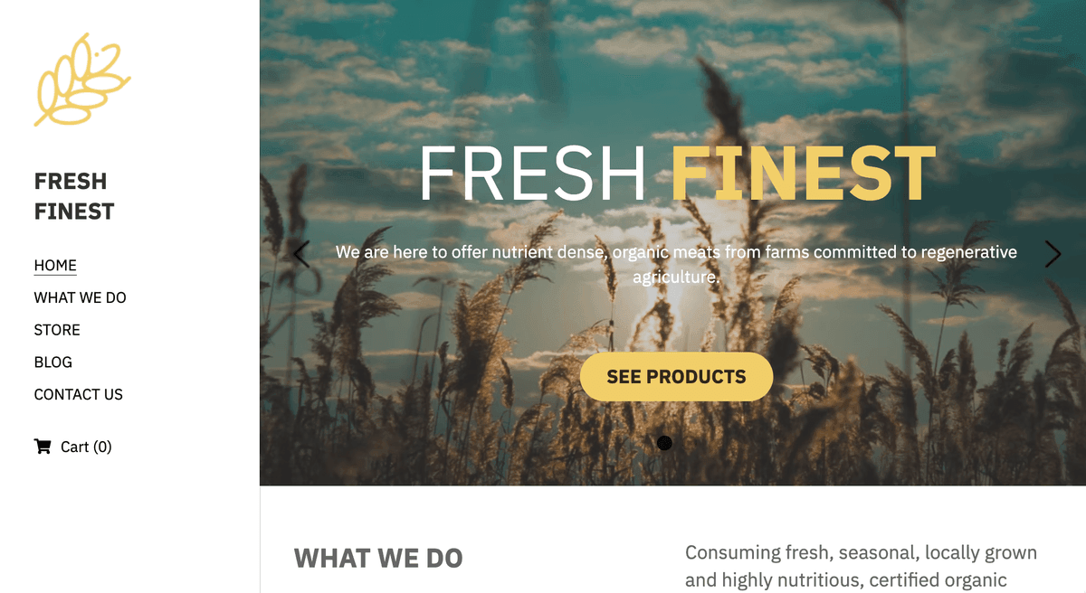 Świeży, najlepszy szablon od Strikingly