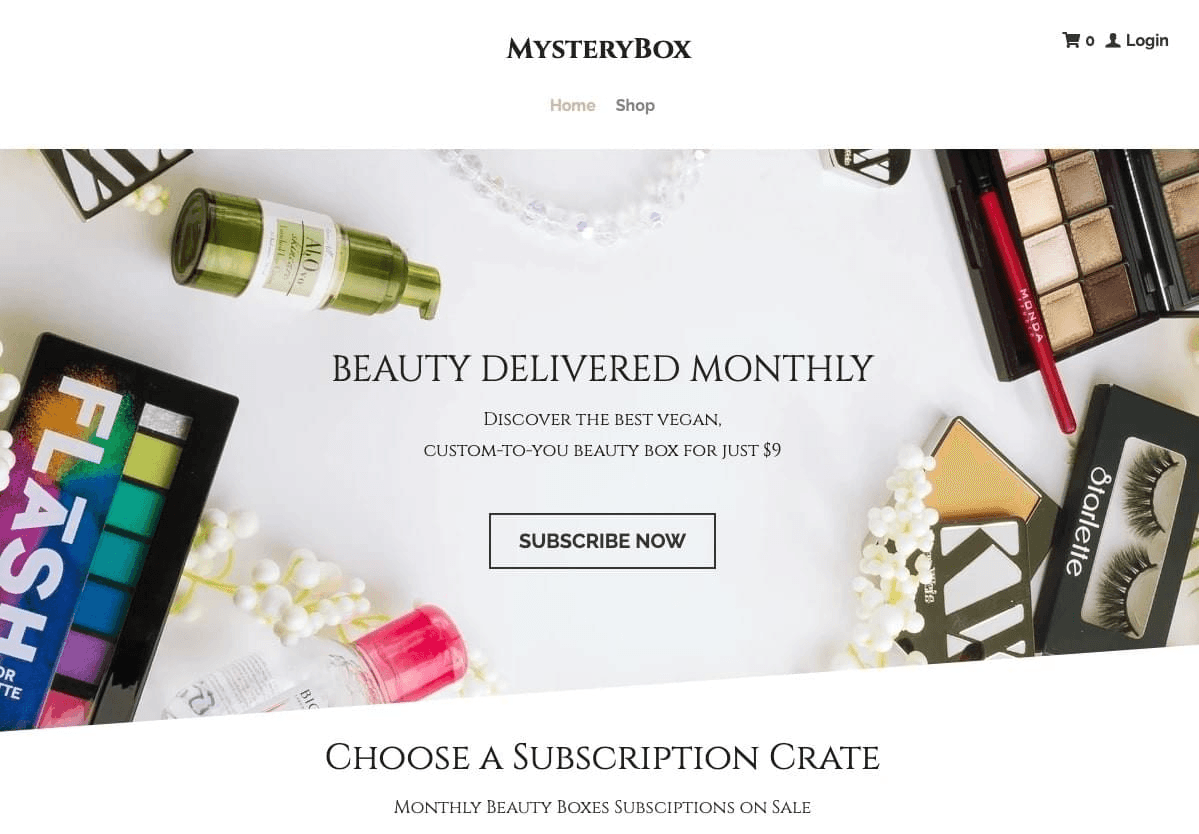 Mystery-Box-Vorlage von Strikingly