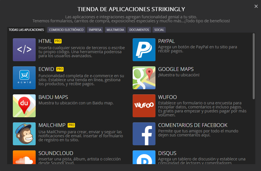 Tienda de aplicaciones sorprendente