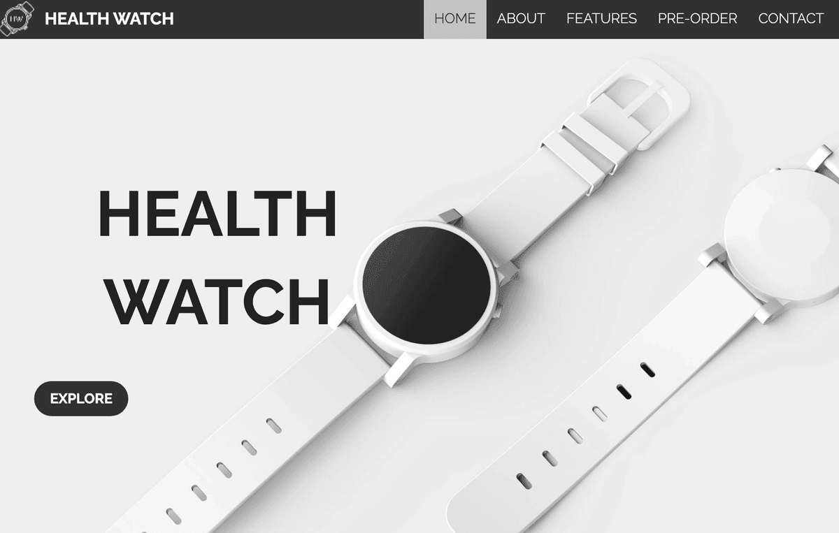 Health Watch Vorlage von Strikingly