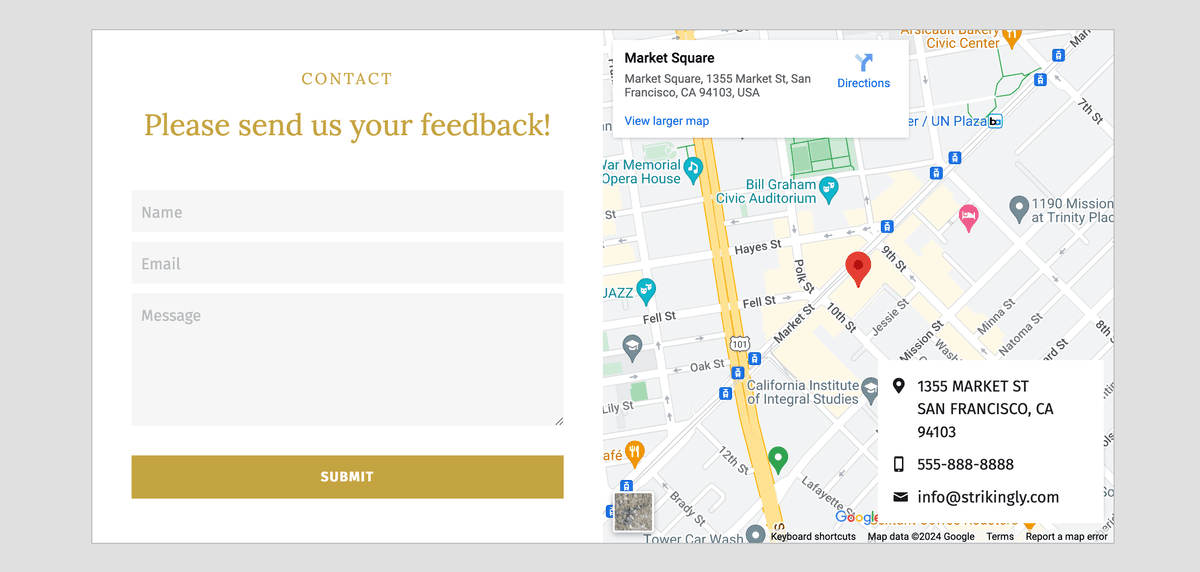 Szablon Dolce od Strikingly