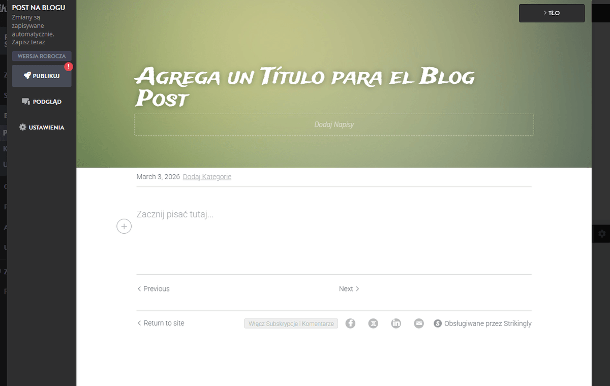 Uderzająco dobry redaktor bloga