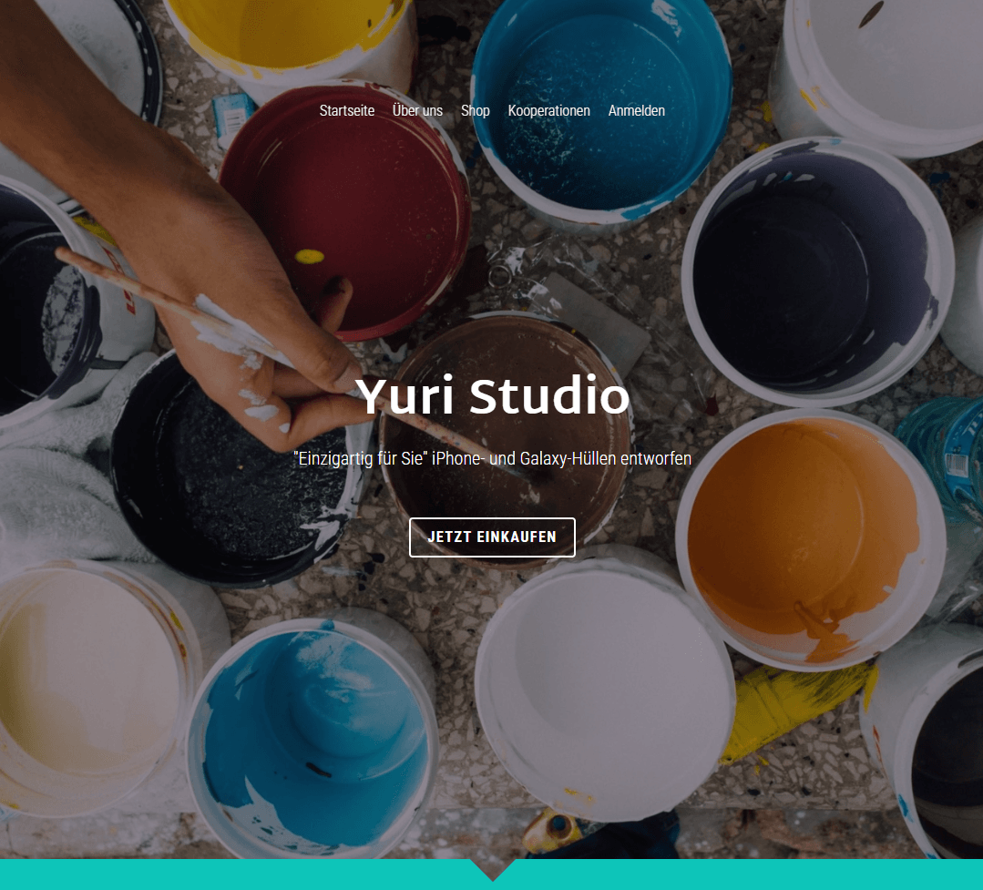 Bright Store Template von Strikingly