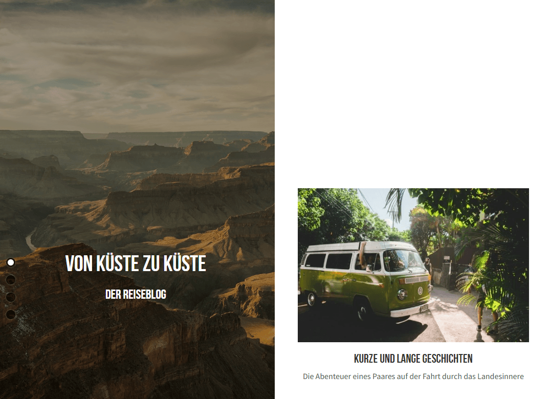 Perspective Blog Template von Strikingly