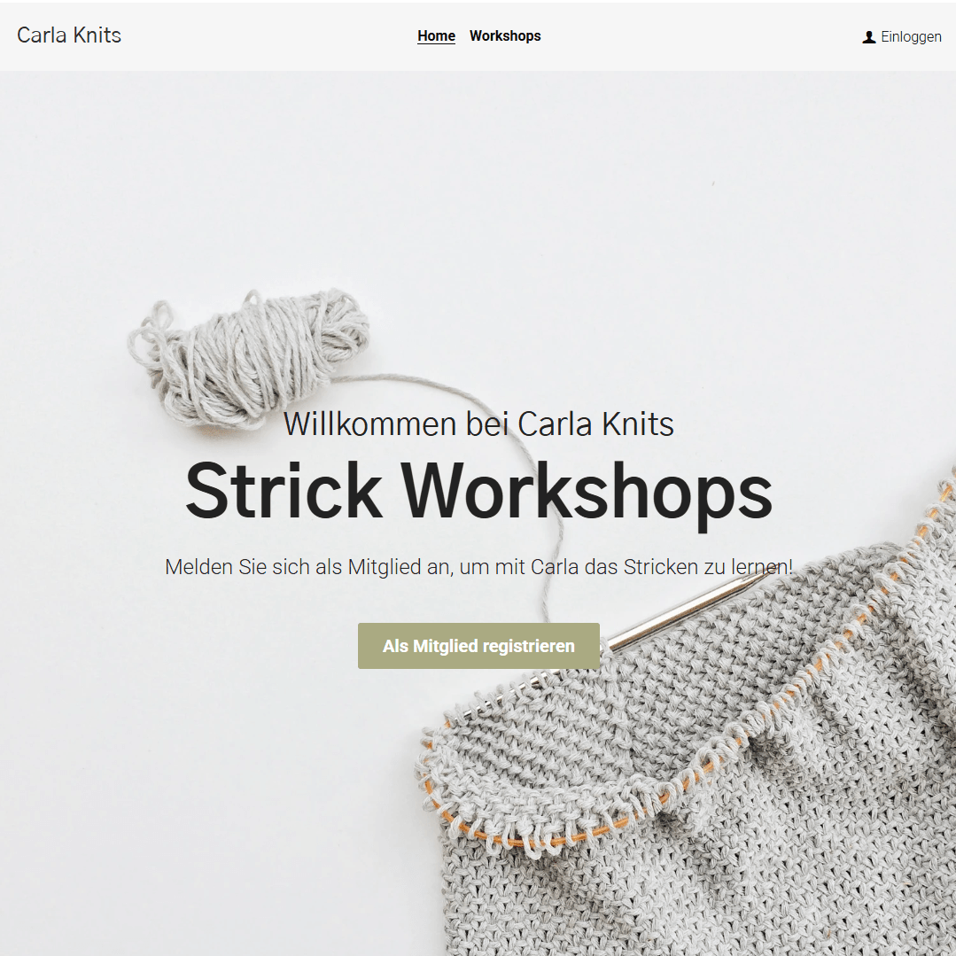 Carla Knits Vorlage von Strikingly