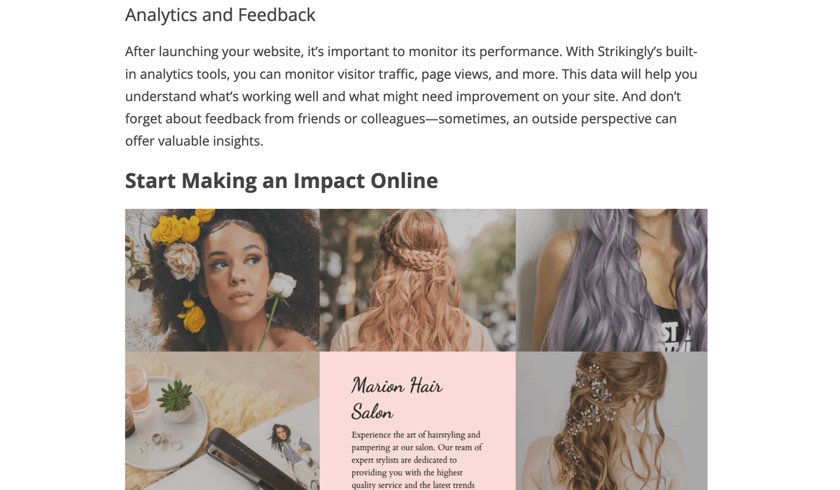 Zdjęcie pochodzi ze strony Strikingly