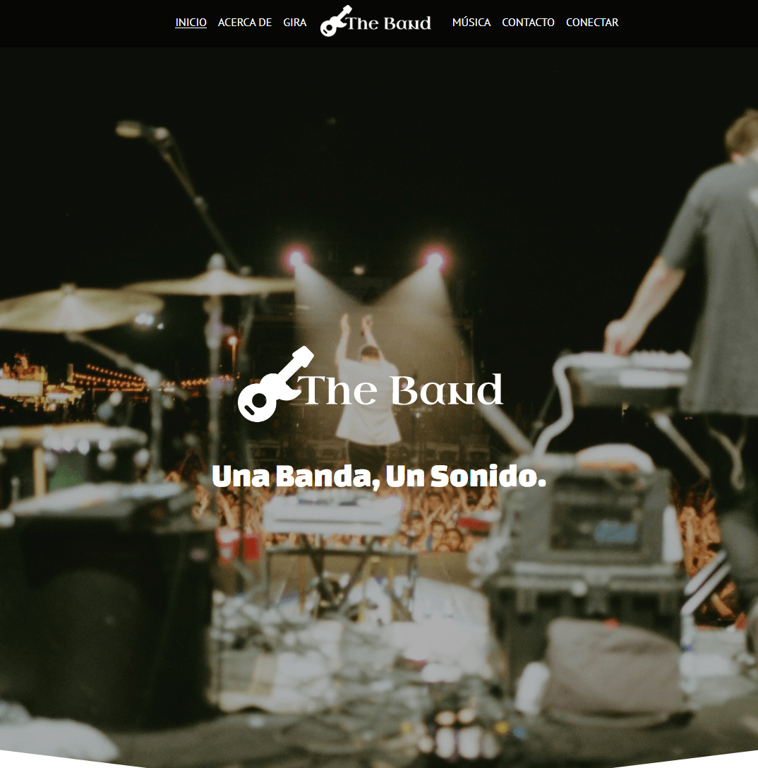 La plantilla de banda de Strikingly