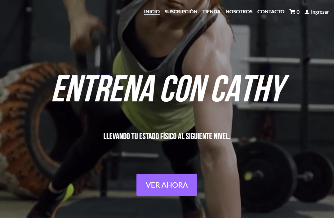 Train with Cathy Mitglieder-Website-Vorlage