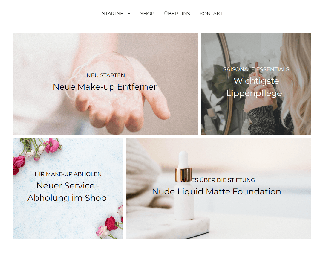 Chloe Online-Shop-Vorlage von Strikingly