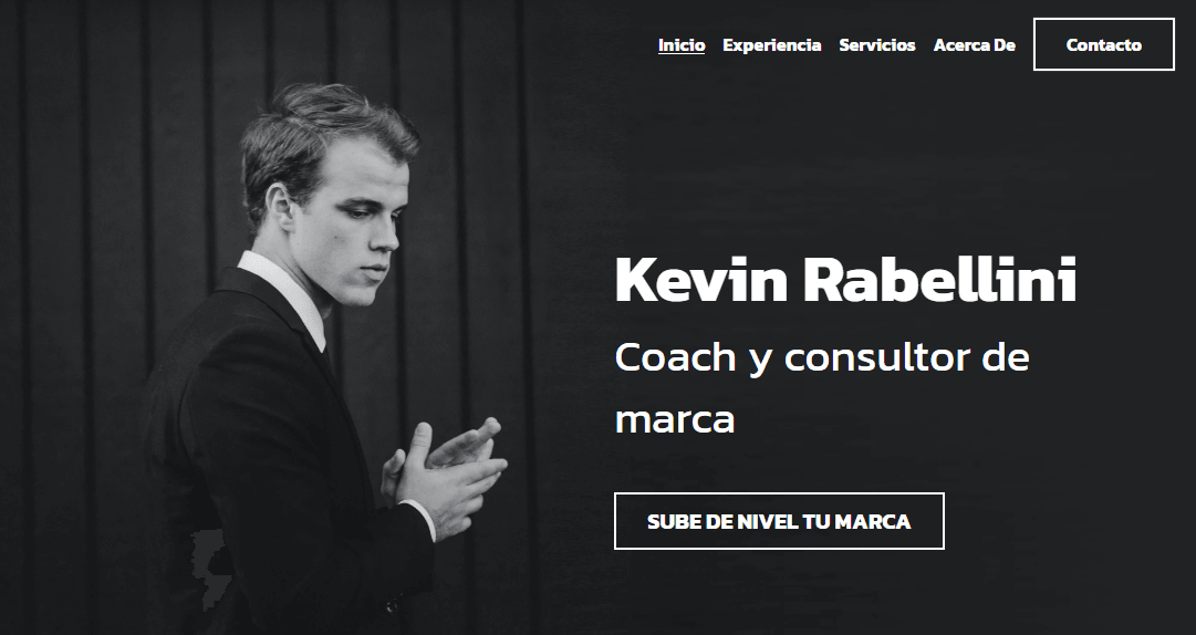 Plantilla de coach de marca de Strikingly