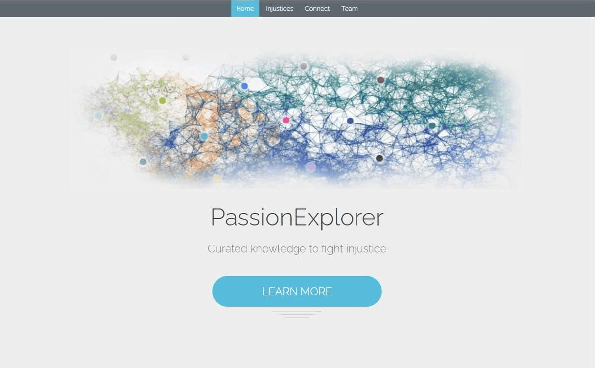 Imagen tomada del sitio web de un usuario de Strikingly