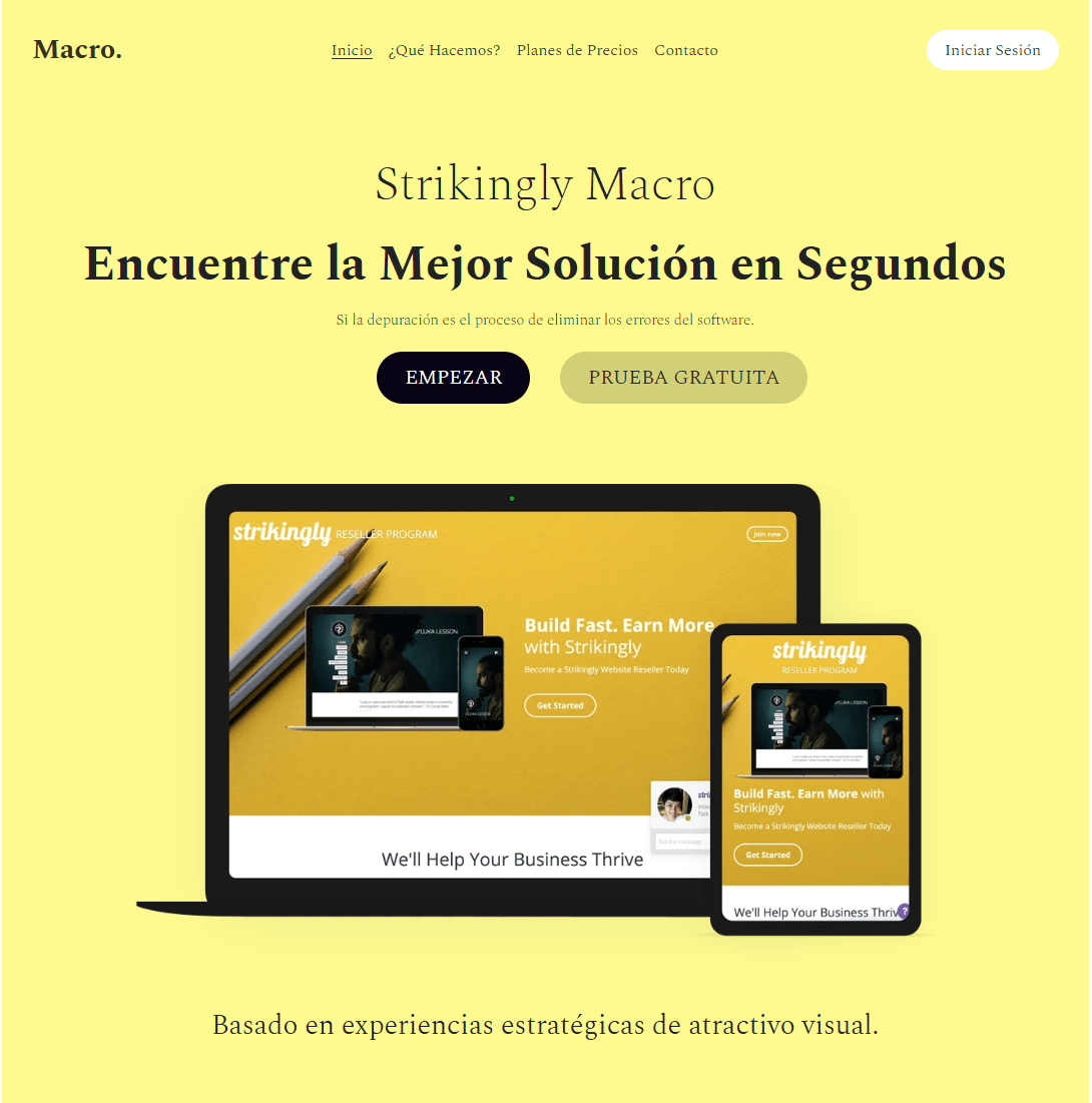 Plantilla de macro