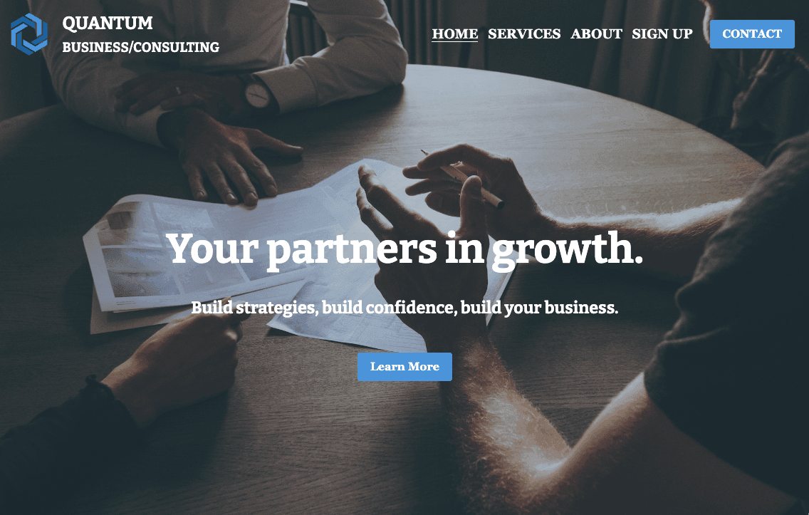 Szablon kwantowy od Strikingly