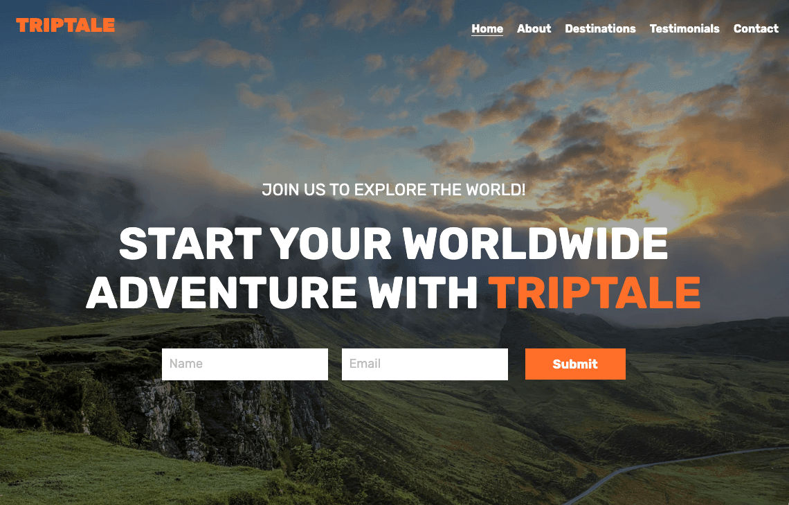 Plantilla de TripTale