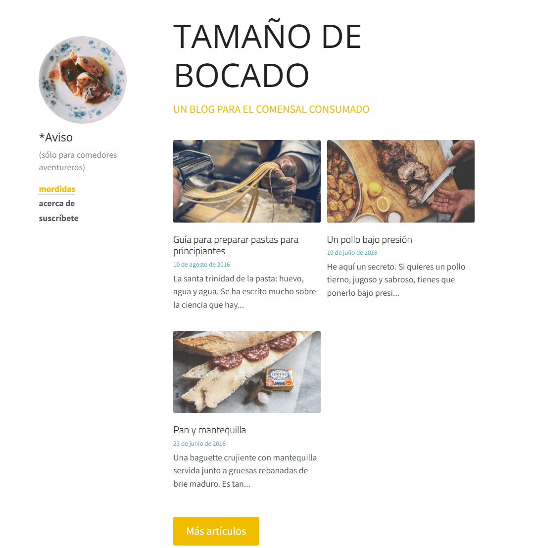 Plantilla limpia de Strikingly