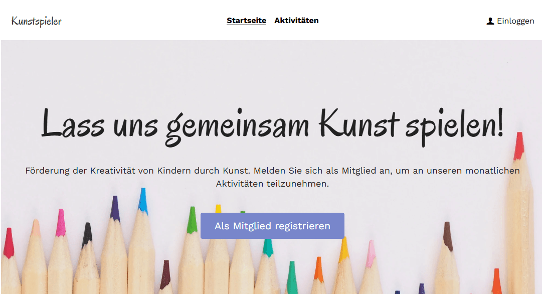Art Player Template von Strikingly