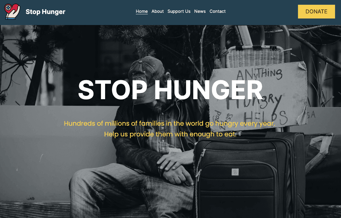 Stop Hunger -malli Strikinglyltä
