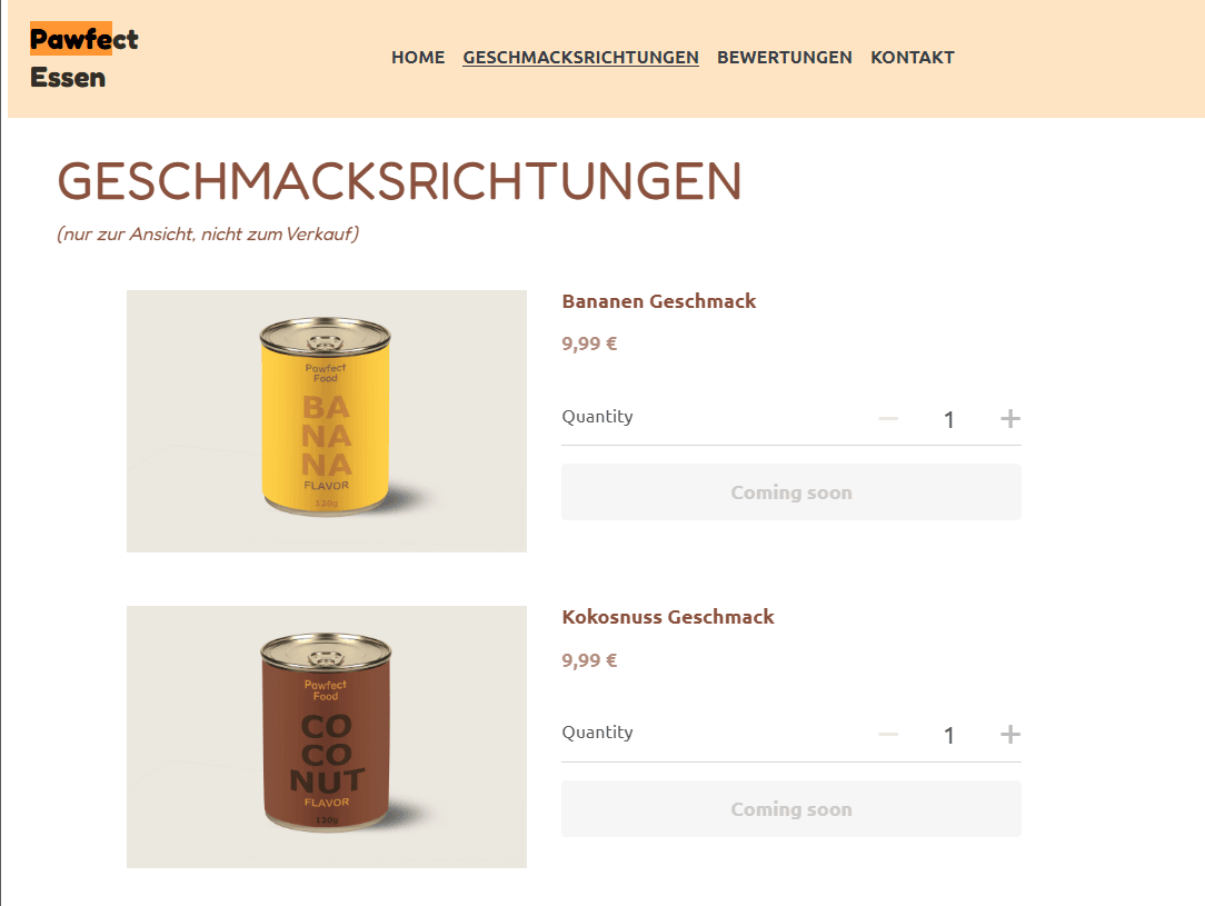 Pfotenperfekte Futtervorlage von Strikingly