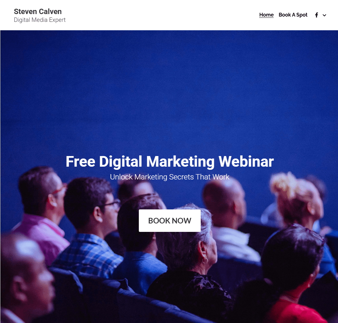 Plantilla de seminario web de marketing