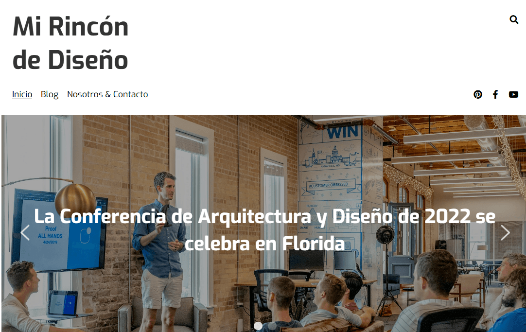 Plantilla de esquina de diseño de Strikingly