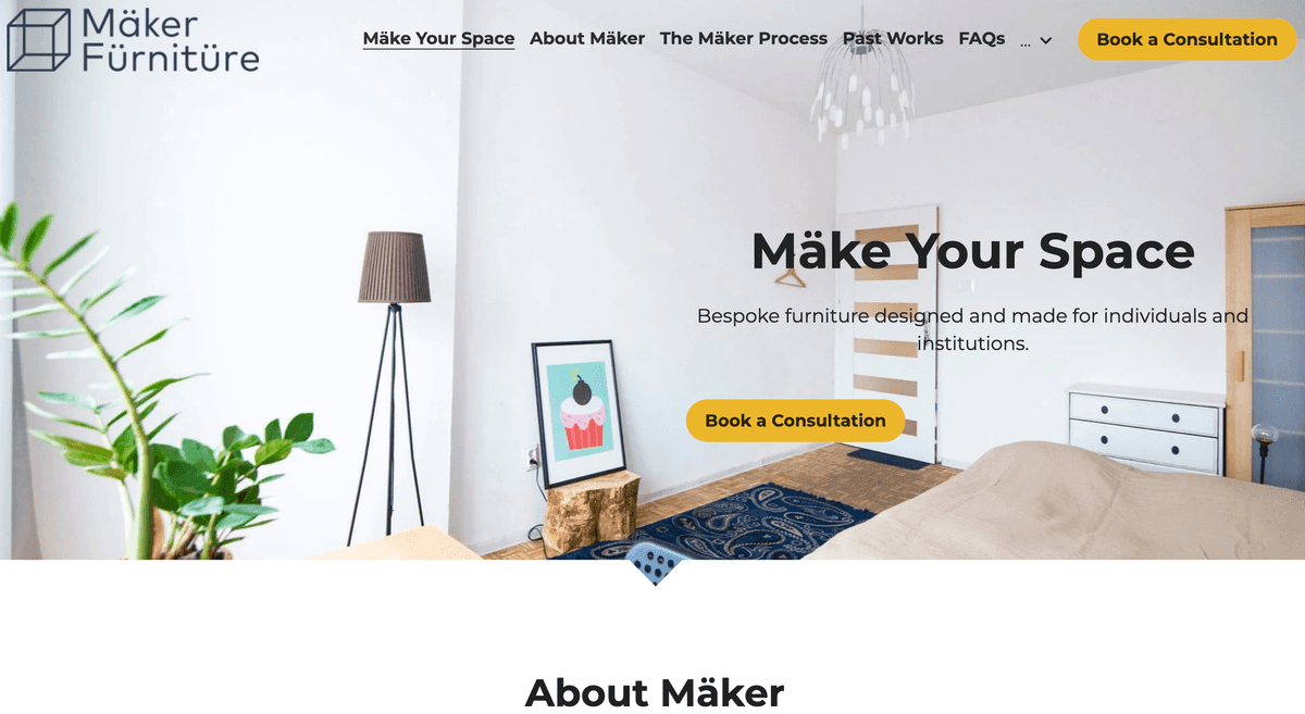 Szablon Maker od Strikingly