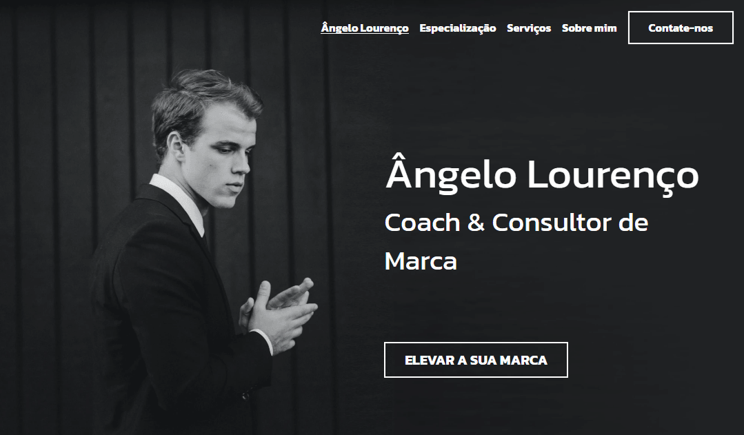 Modelo de Consultor de Marca da Strikingly