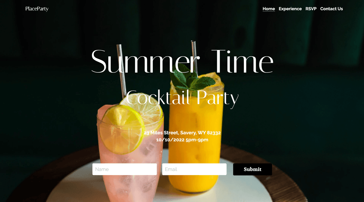 Sommerzeitvorlage von Strikingly