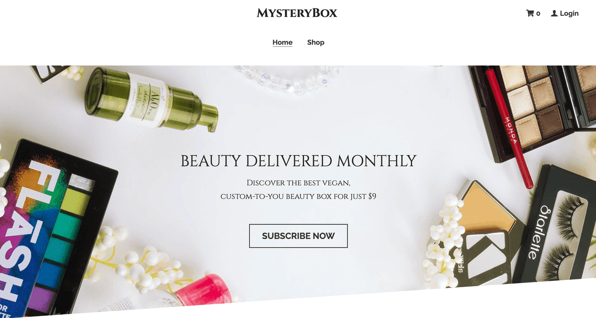 Szablon Mystery Box od Strikingly