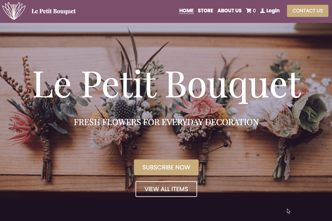 Le Petit Bouquet Mall från Strikingly