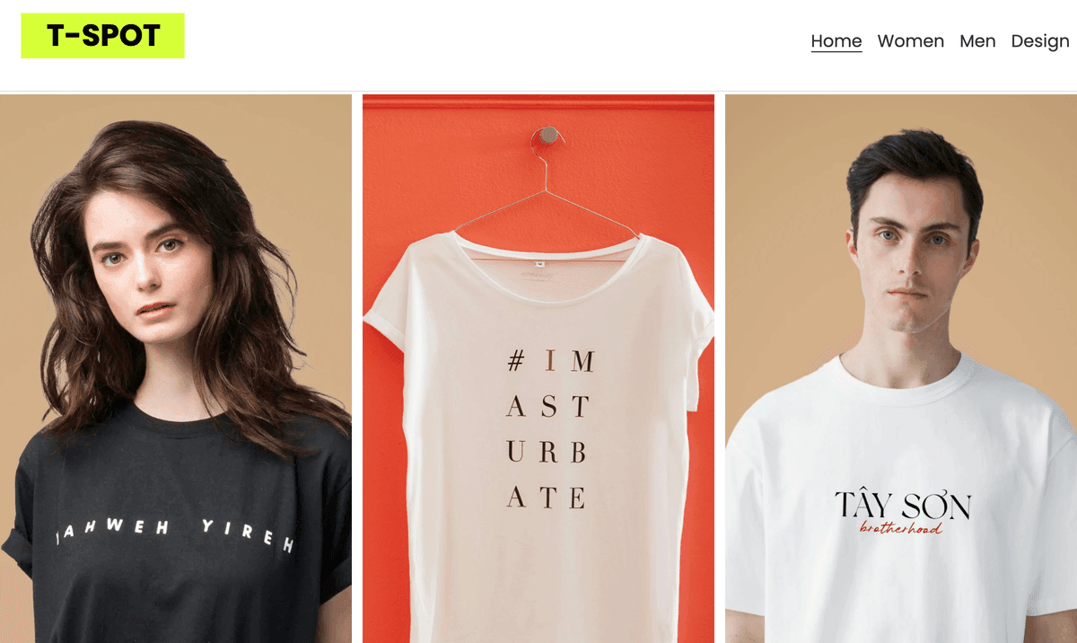 Plantilla de punto T de Strikingly