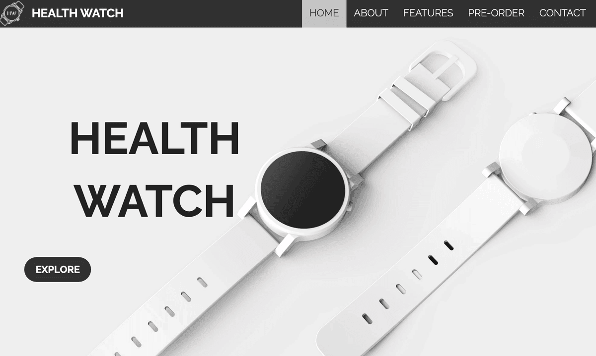 Szablon HealthWatch od Strikingly