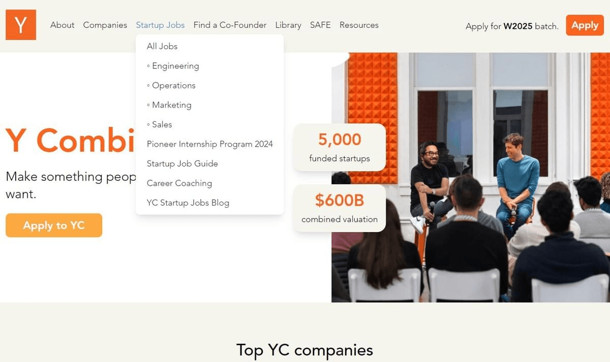 Imagen tomada de Y-combinator