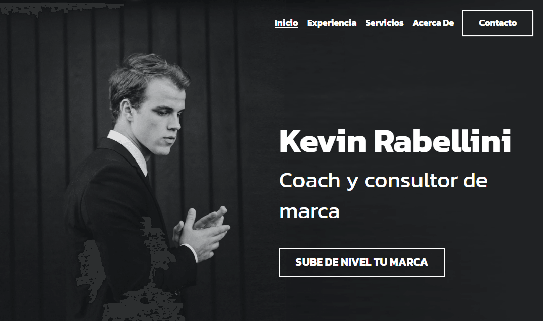 Plantilla de coach de marca de Strikingly