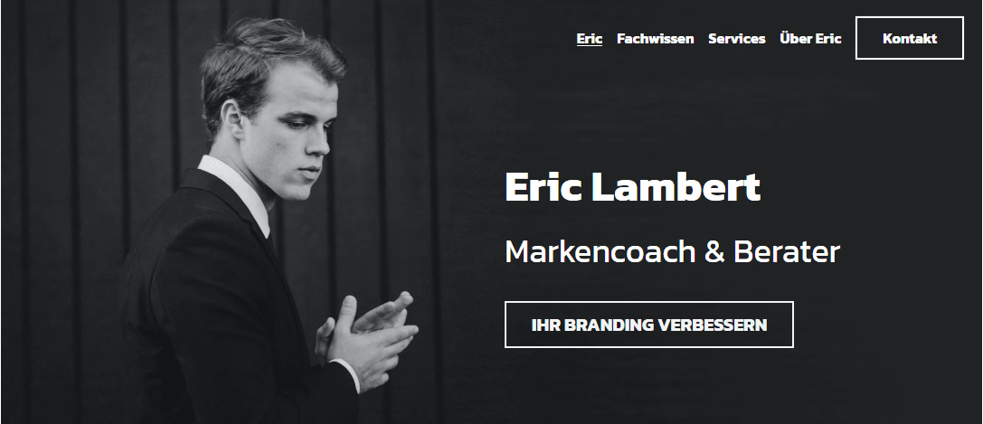 Brand Coach Template von Strikingly
