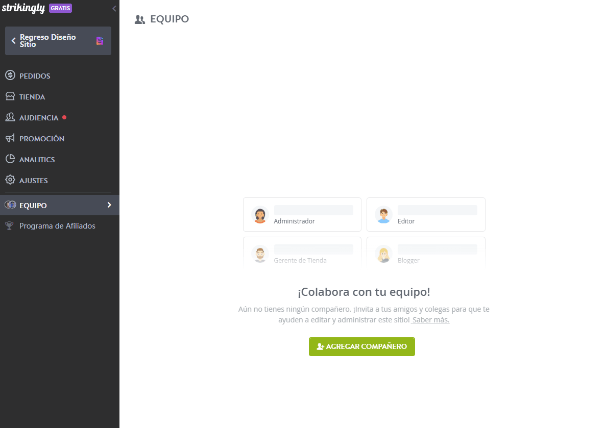Característica de equipo sorprendente