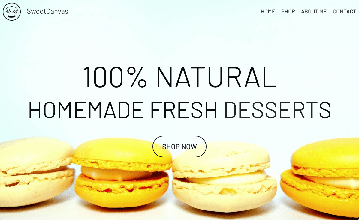 Plantilla SweetCanvas de Strikingly