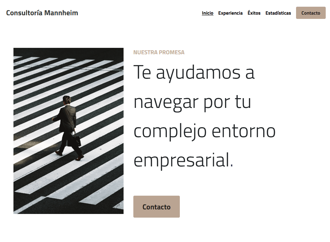 Plantilla de Mannheim de Strikingly