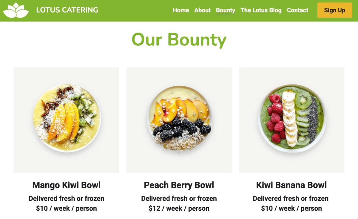 Plantilla de loto de Strikingly