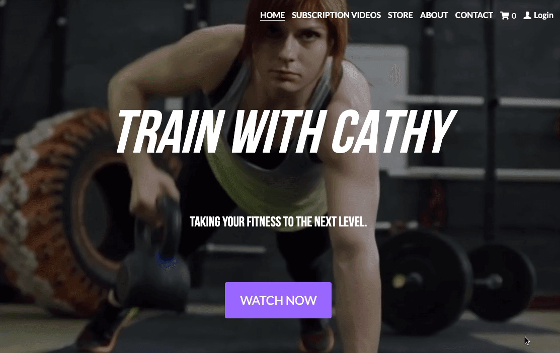 Trainieren mit Cathy Vorlage von Strikingly