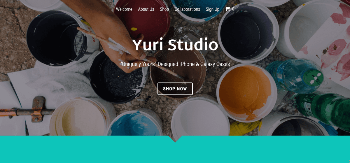 Szablon witryny Bright Store One Page od Strikingly