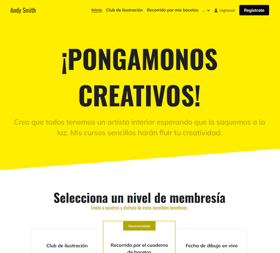 Plantilla para ser creativos